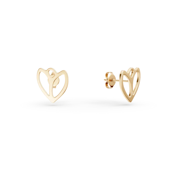 Cercei floare din aur galben