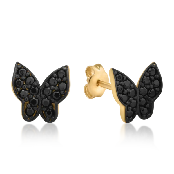 Cercei fluturi din aur galben