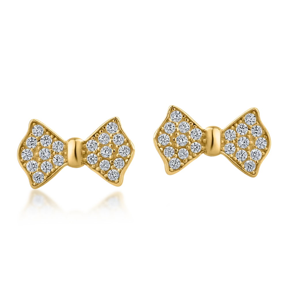 Cercei fundite din aur galben - imagine 2