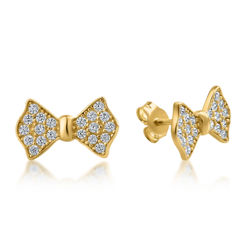 Cercei fundite din aur galben