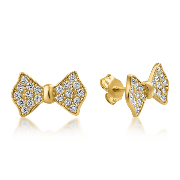 Cercei fundite din aur galben