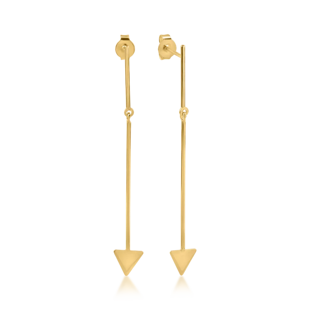 Cercei geometrici din aur galben