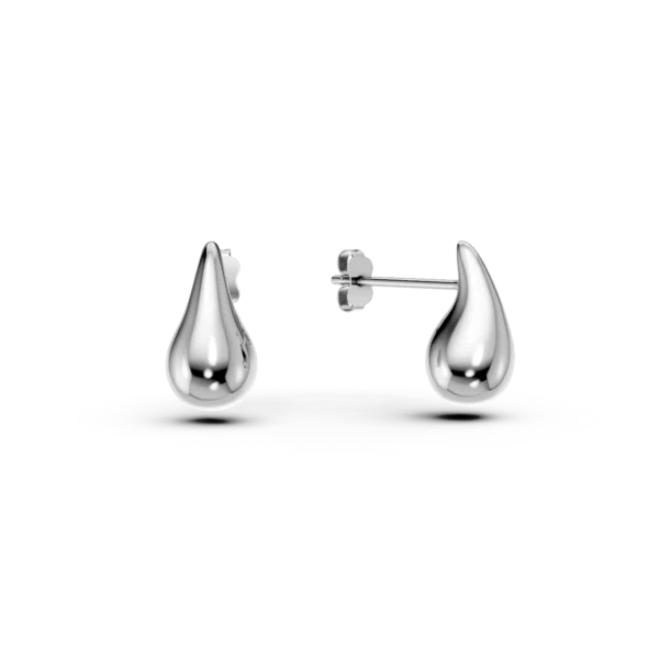 Cercei minimalisti din aur alb