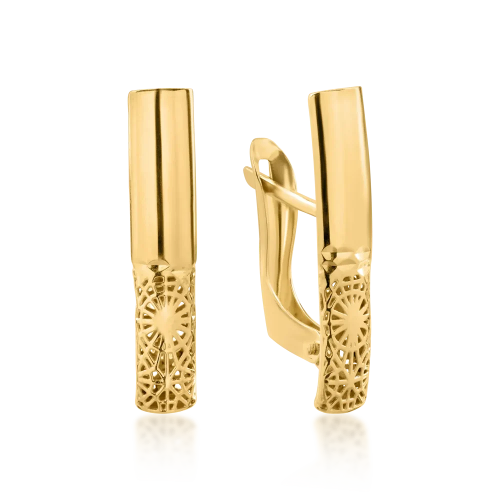 Cercei on-ear din aur galben