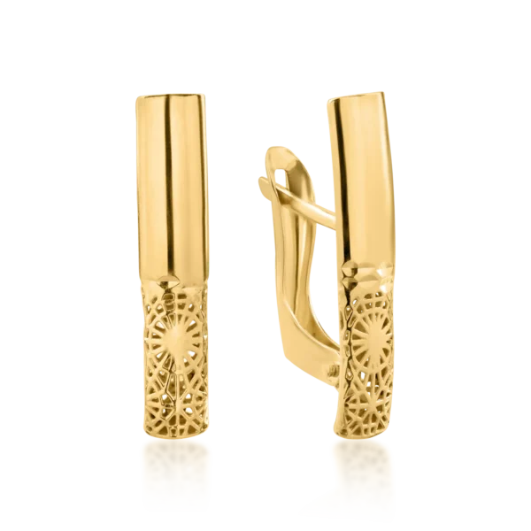 Cercei on-ear din aur galben