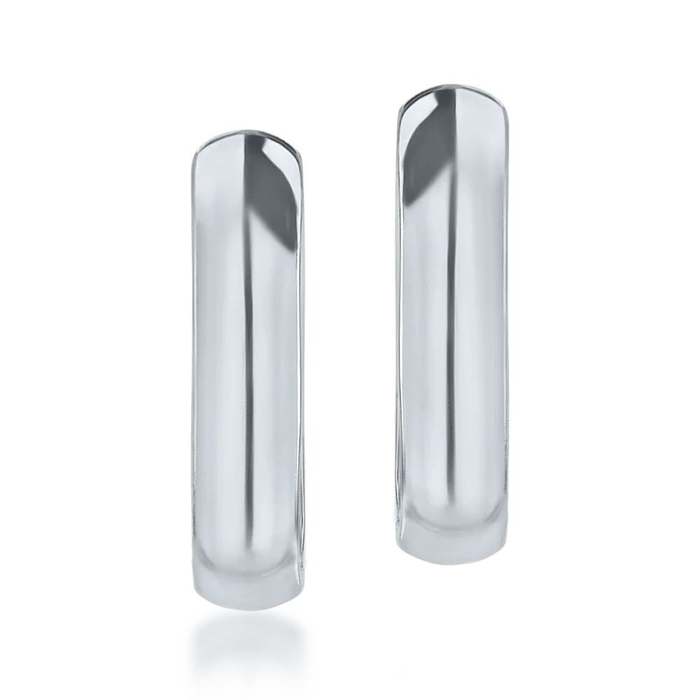 Cercei ovali din aur alb - imagine 2