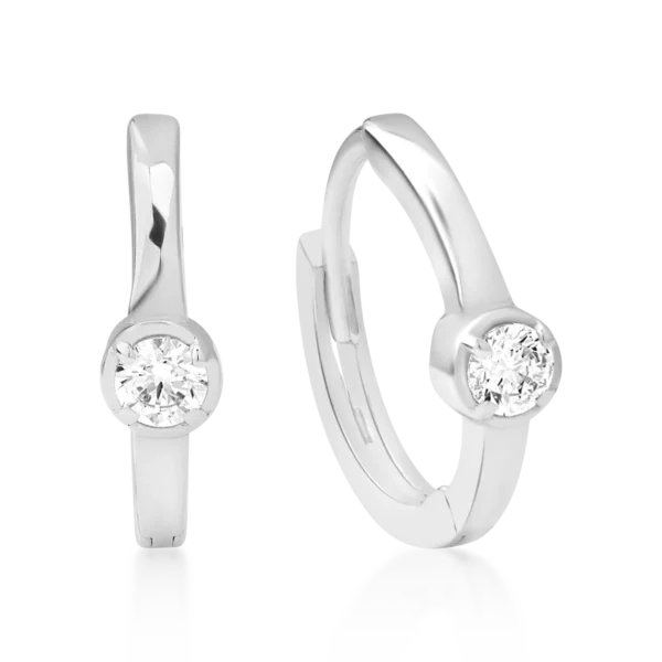 Cercei pentru copii din aur alb