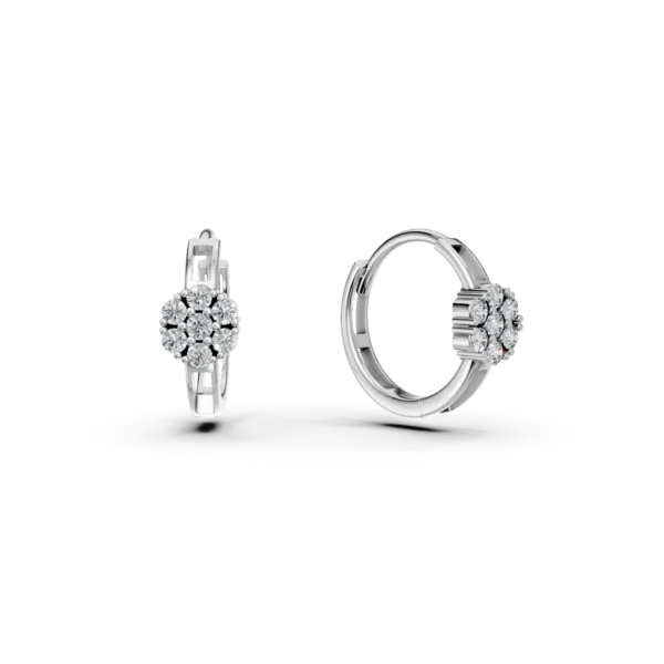 Cercei pentru copii din aur alb