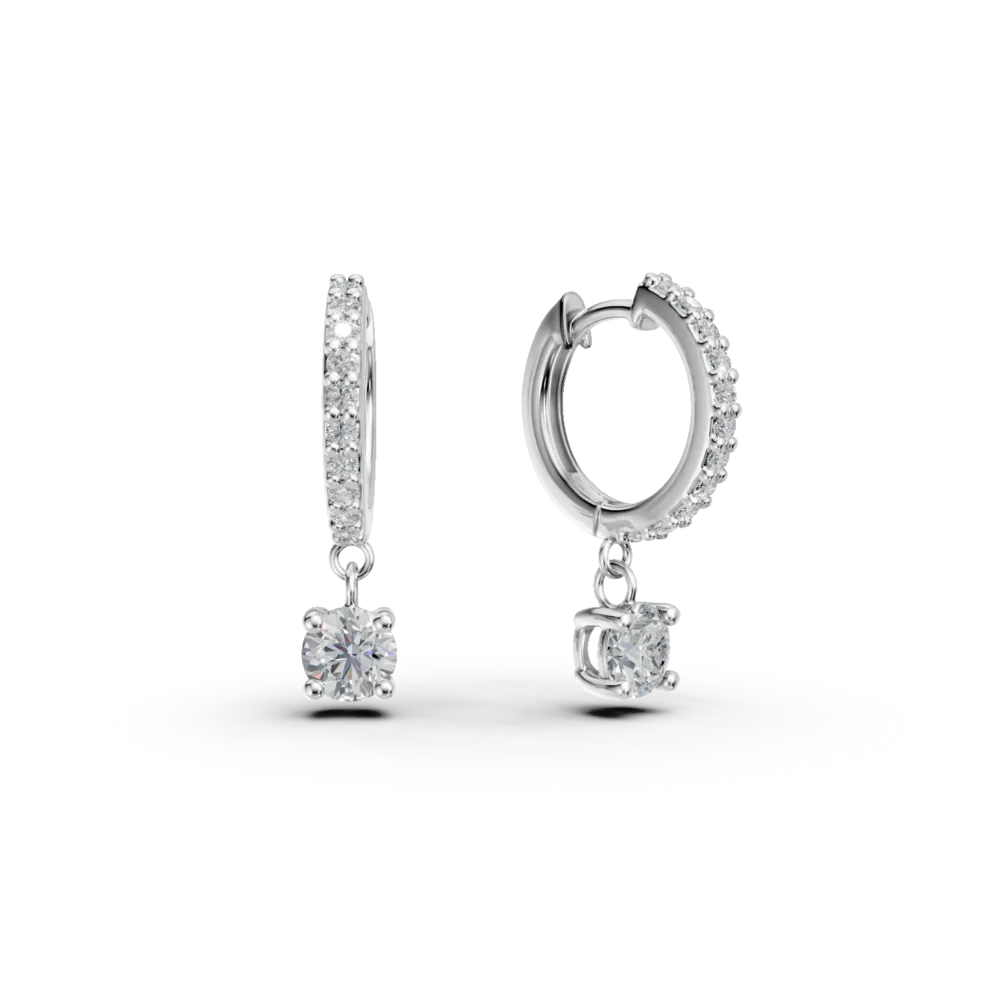 Cercei pentru copii din aur alb