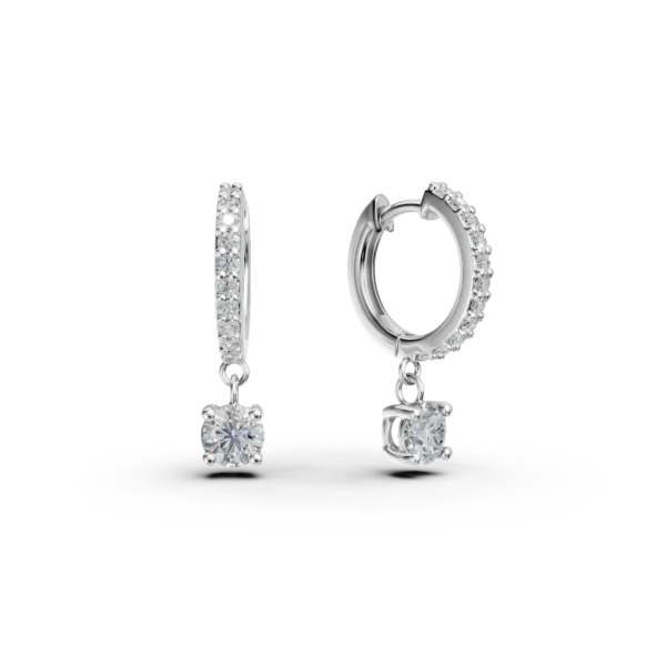 Cercei pentru copii din aur alb