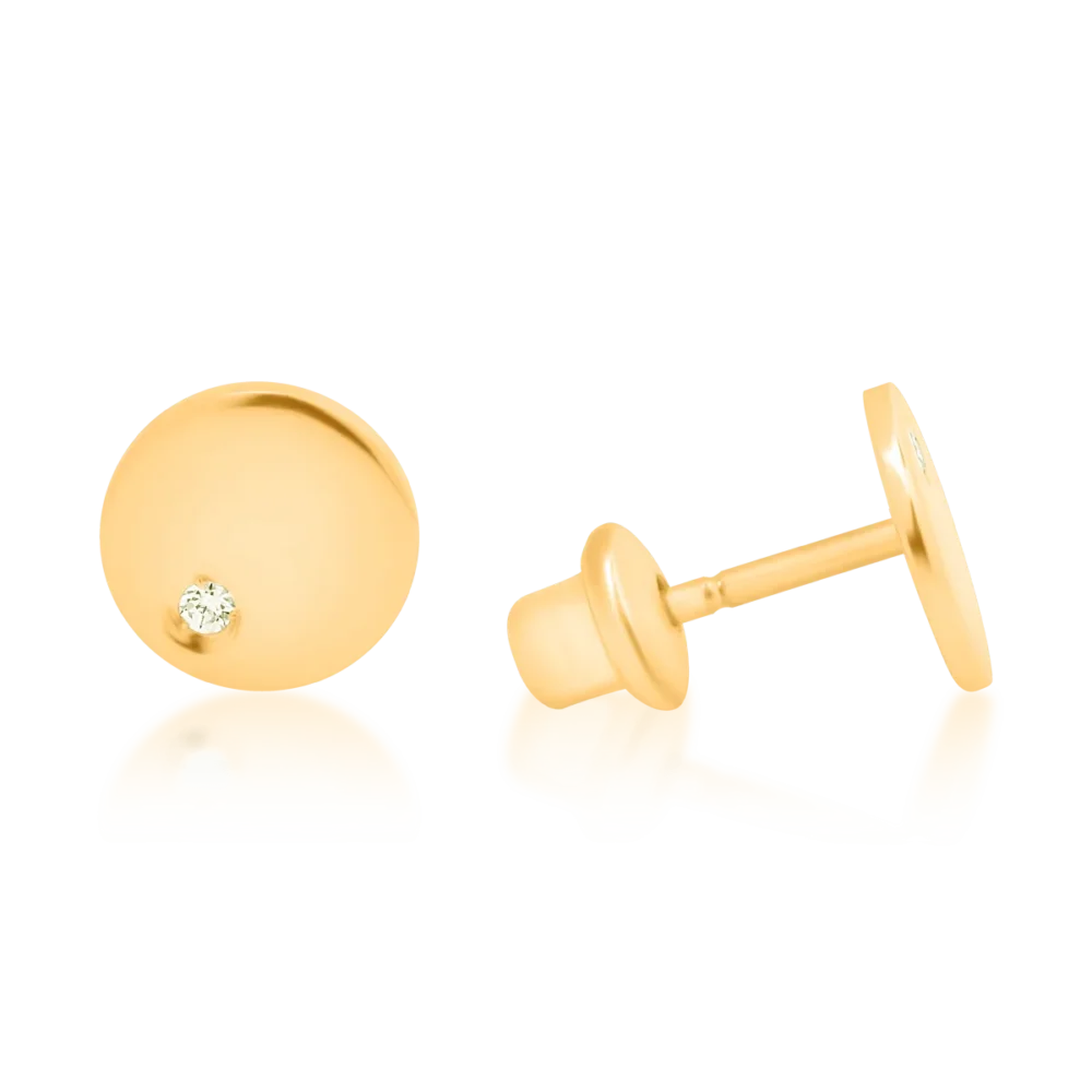 Cercei pentru copii din aur galben