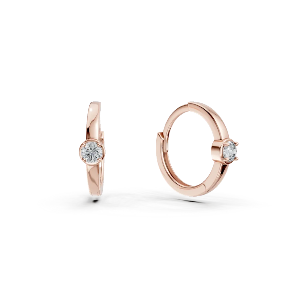 Cercei pentru copii din aur roz