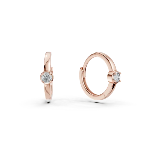 Cercei pentru copii din aur roz