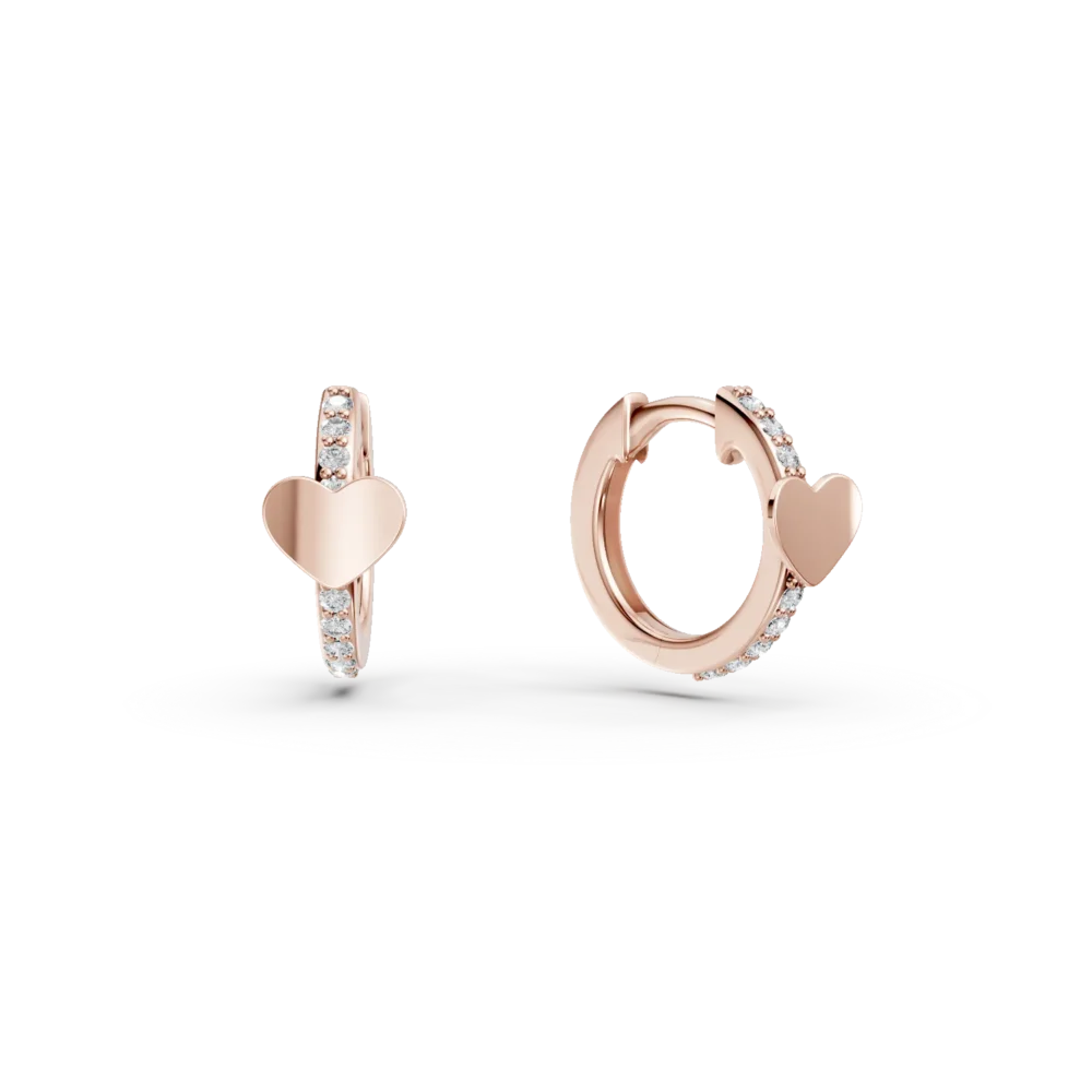 Cercei pentru copii din aur roz