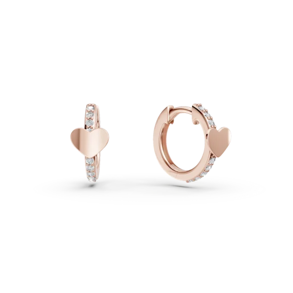 Cercei pentru copii din aur roz