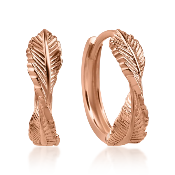 Cercei rotunzi din aur roz