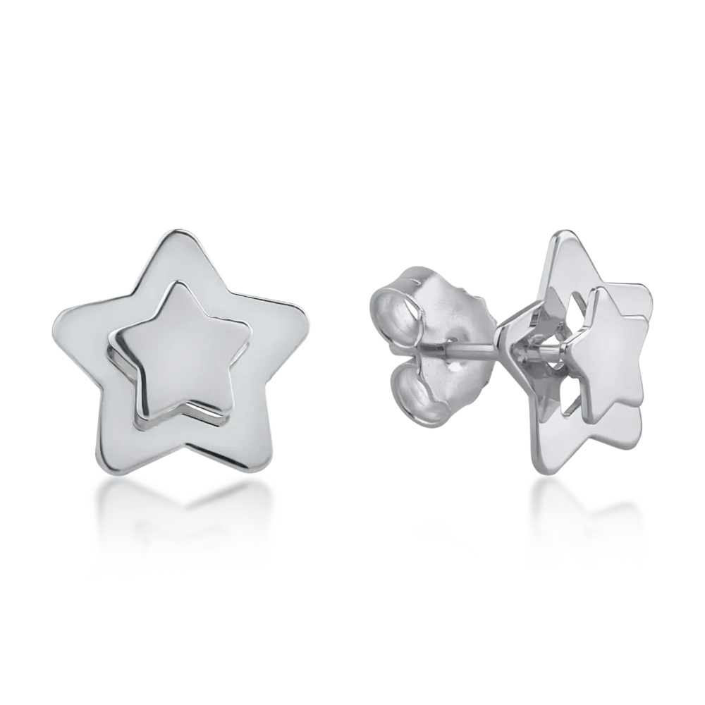 Cercei stelute din aur alb