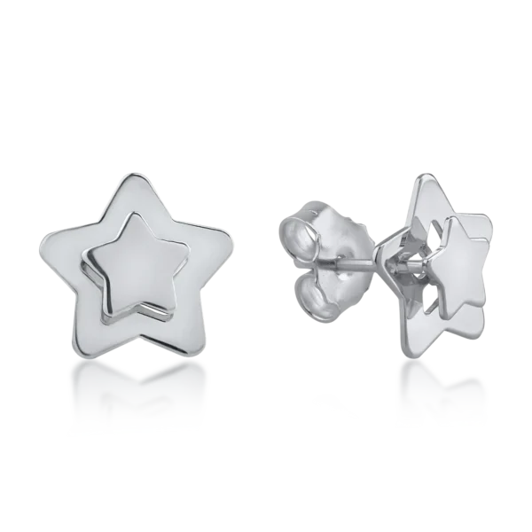 Cercei stelute din aur alb