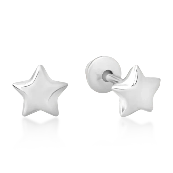 Cercei stelute pentru copii din aur alb