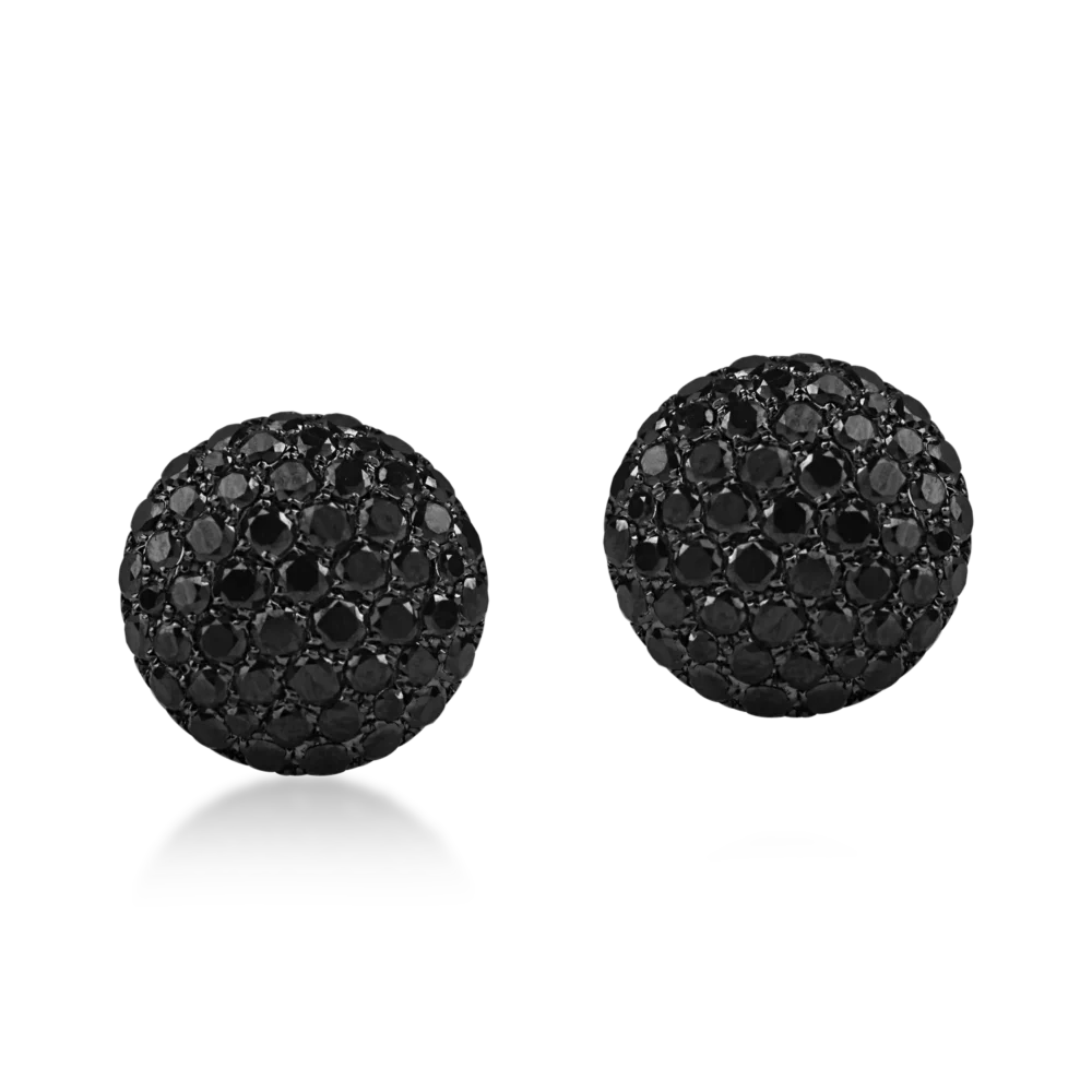 Cercei stud din aur alb-roz cu diamante de 2.7ct - imagine 3