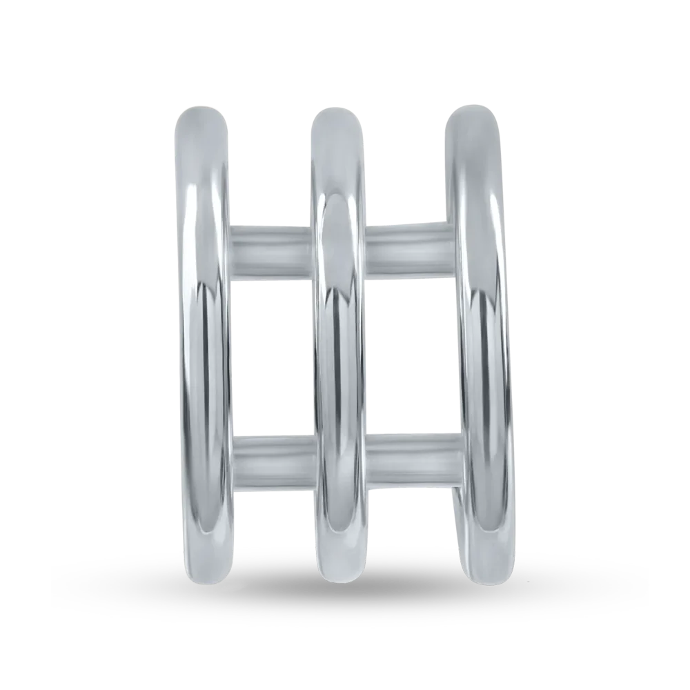 Cercel ear cuff din aur alb