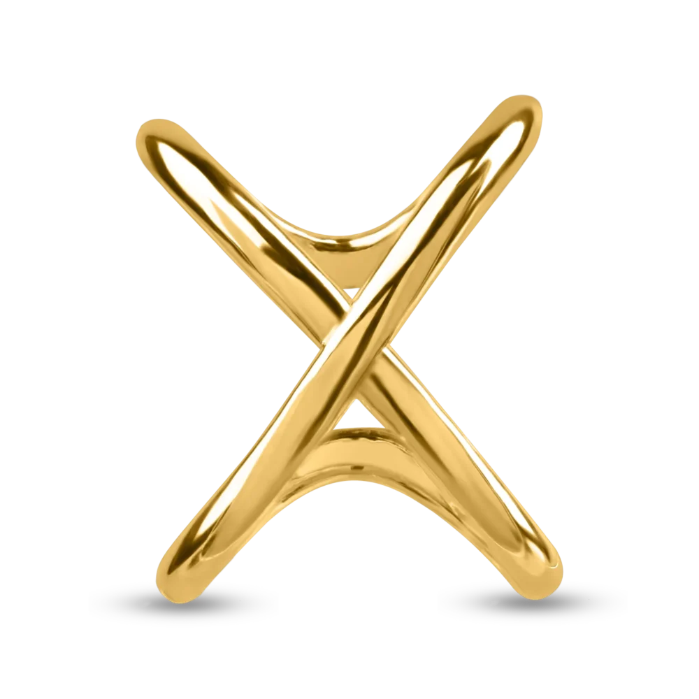 Cercel ear cuff din aur galben