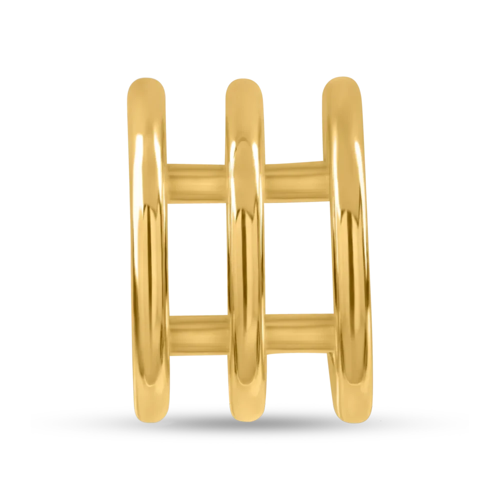 Cercel ear cuff din aur galben