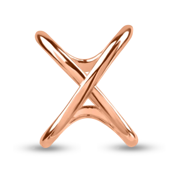 Cercel ear cuff din aur roz