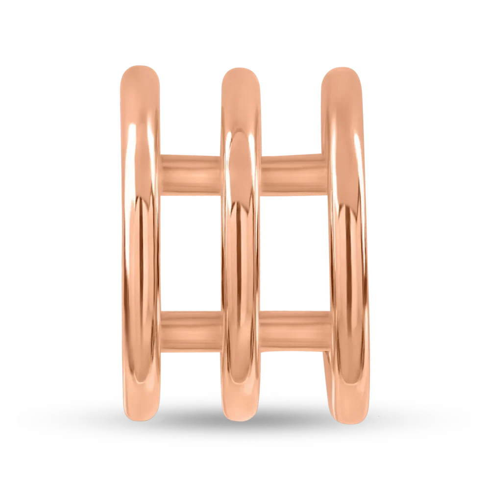 Cercel ear cuff din aur roz