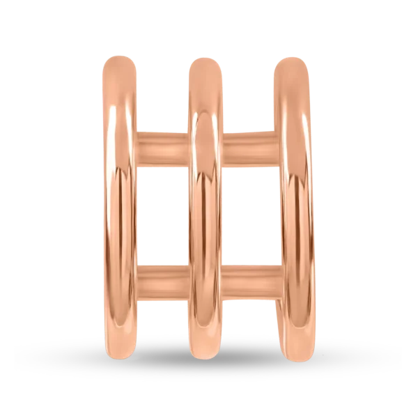 Cercel ear cuff din aur roz