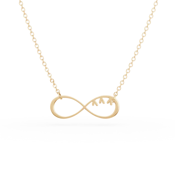 Colier cu charm infinit din aur galben