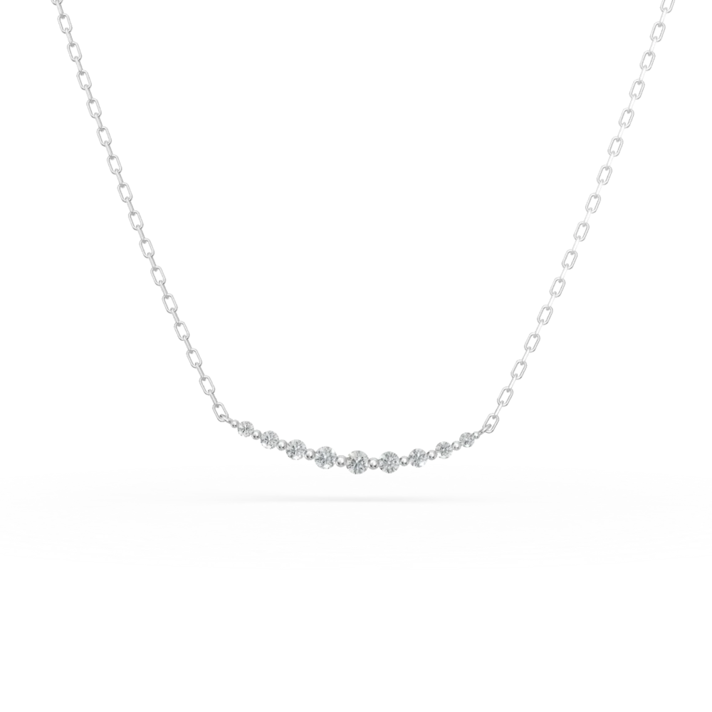 Colier din aur alb cu diamante de 0.09ct