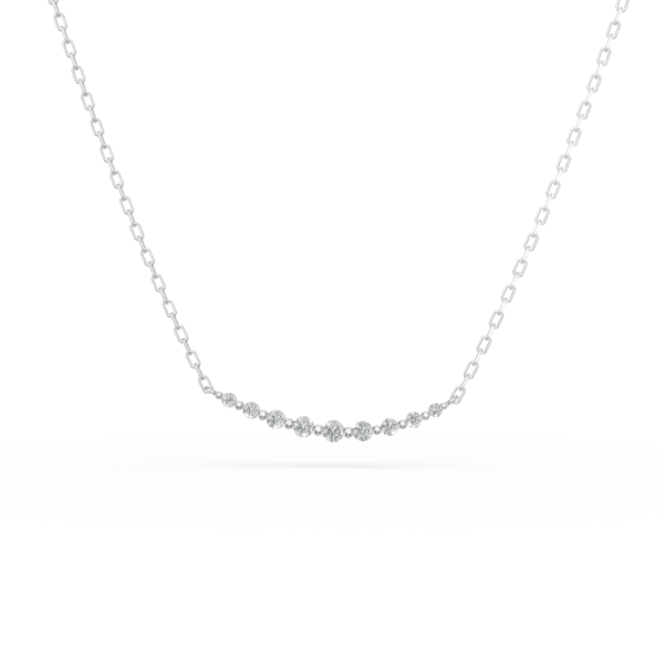 Colier din aur alb cu diamante de 0.09ct