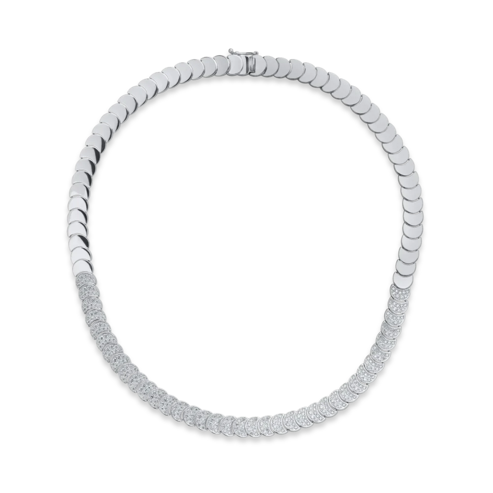 Colier din aur alb cu diamante de 3.39ct
