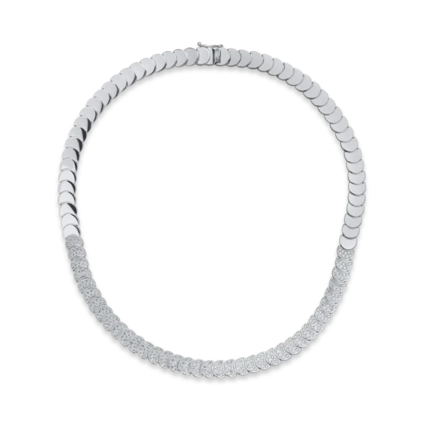 Colier din aur alb cu diamante de 3.39ct