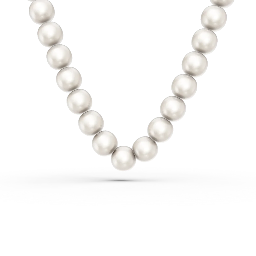 Colier din aur alb cu perle de cultura