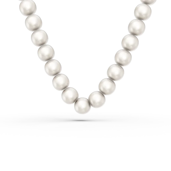 Colier din aur alb cu perle de cultura