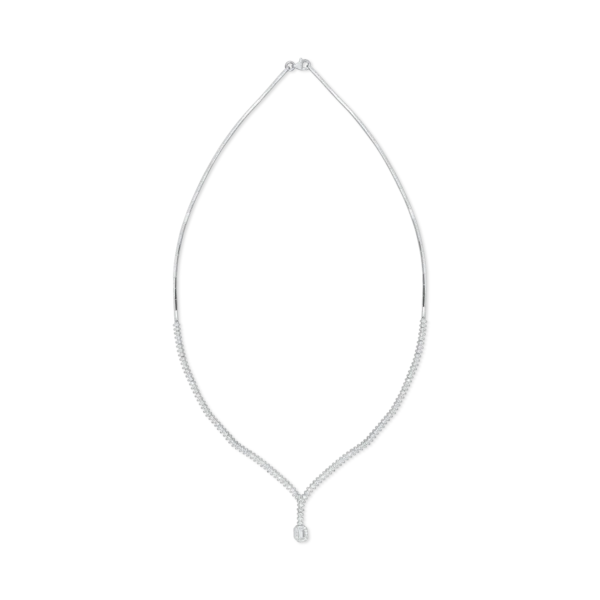 Colier din aur alb cu zirconii