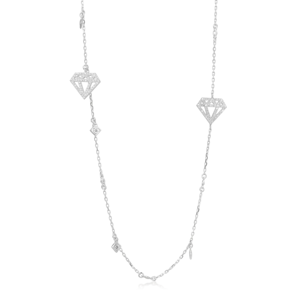 Colier din aur alb cu diamante de 0.66ct