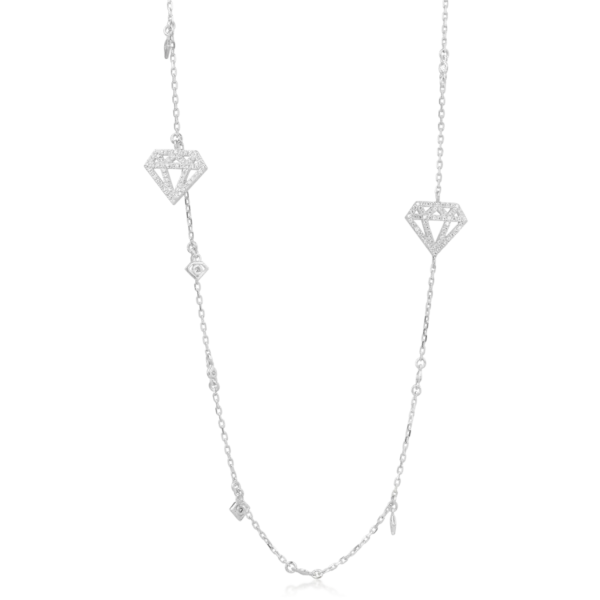 Colier din aur alb cu diamante de 0.66ct