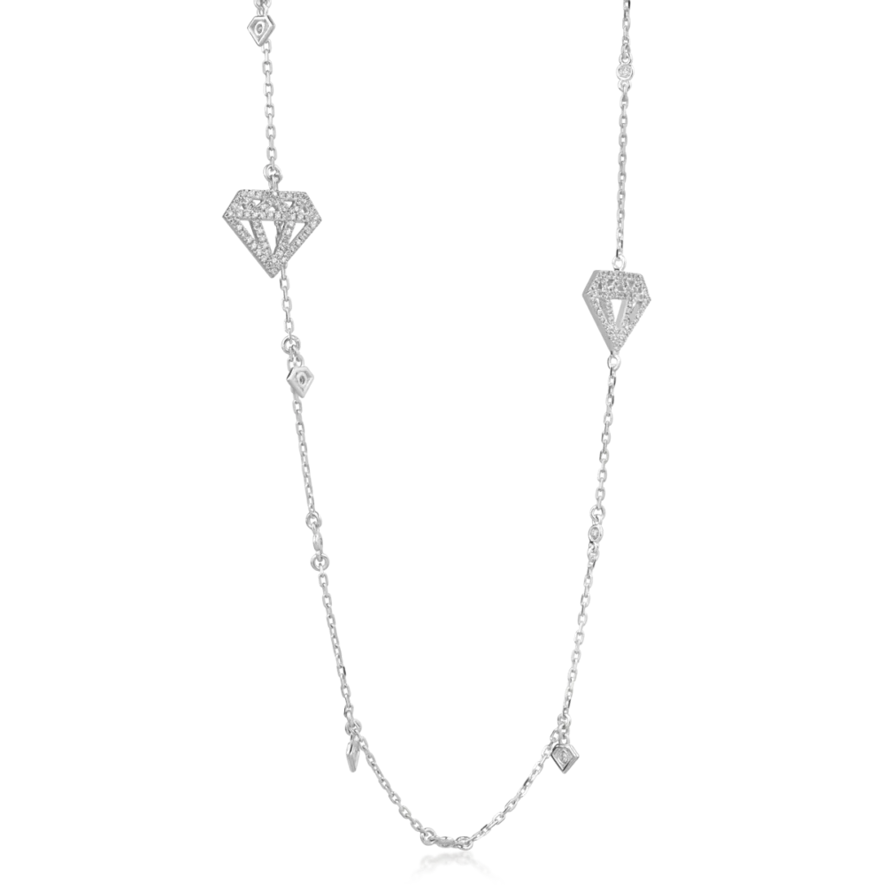 Colier din aur alb cu diamante de 0.66ct - imagine 2