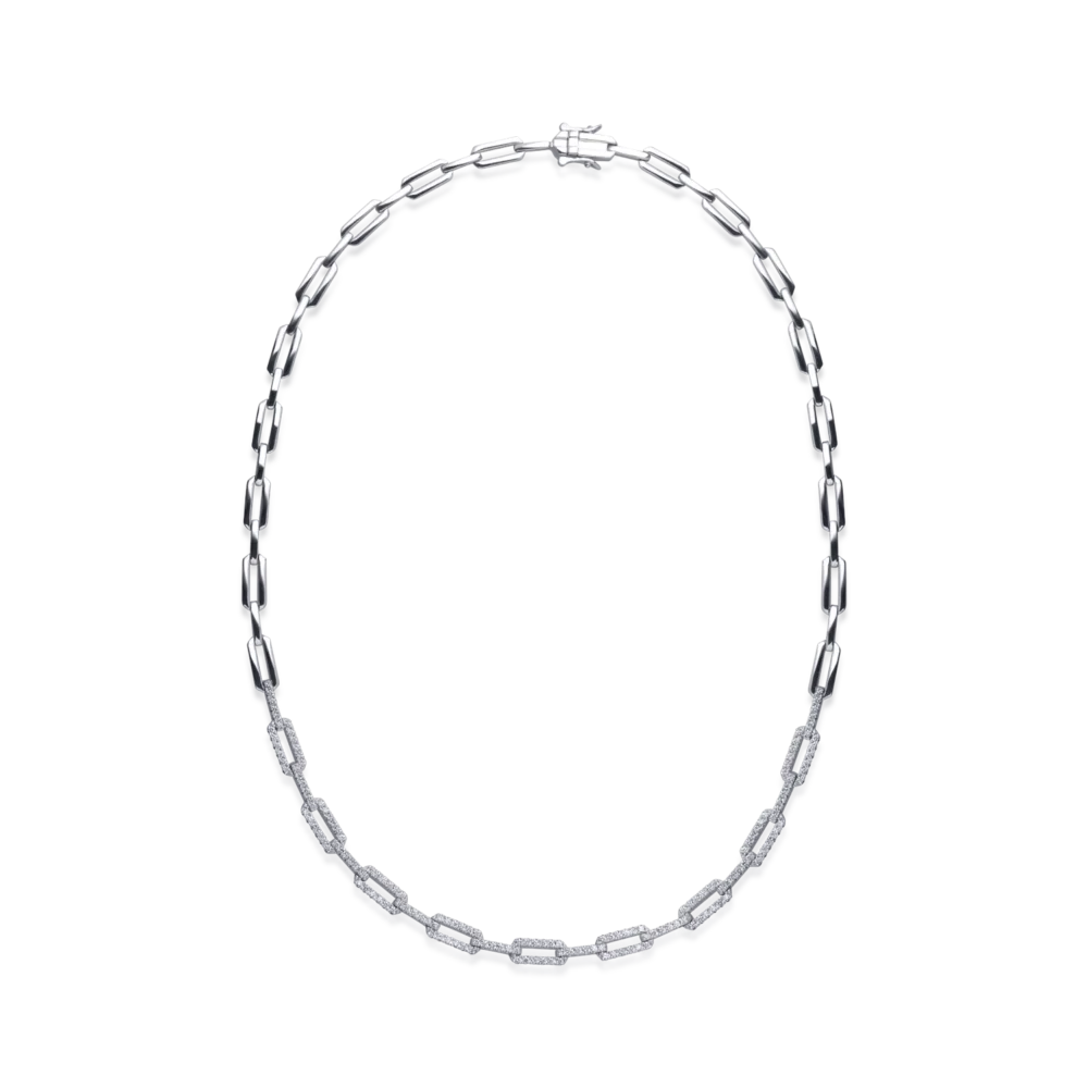 Colier din aur alb cu diamante de 1.7ct