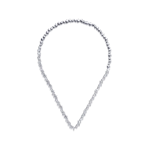 Colier din aur alb cu diamante de 11.52ct