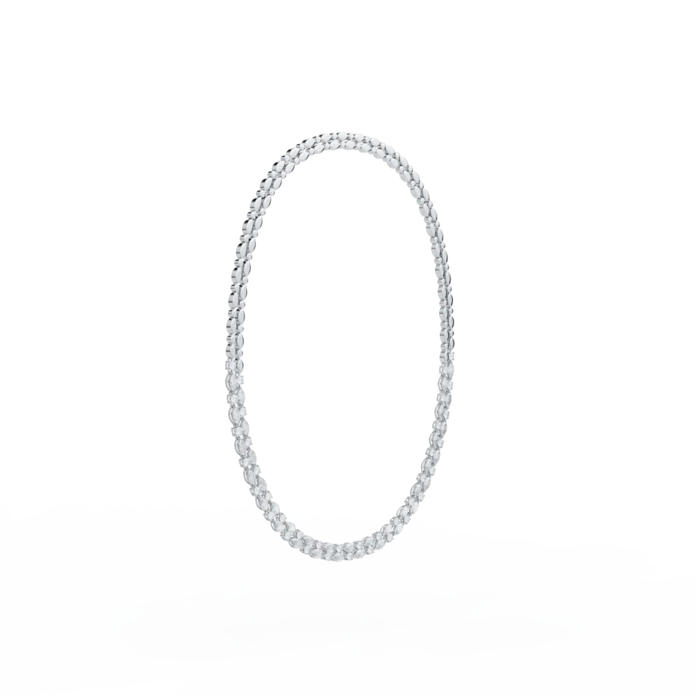 Colier din aur alb cu diamante marquise si rotunde de 11.91ct - imagine 2