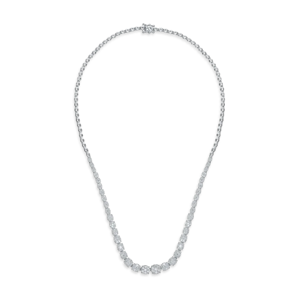 Colier din aur alb cu diamante de 4ct