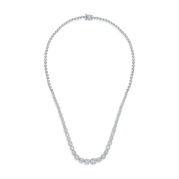 Colier din aur alb cu diamante de 4ct