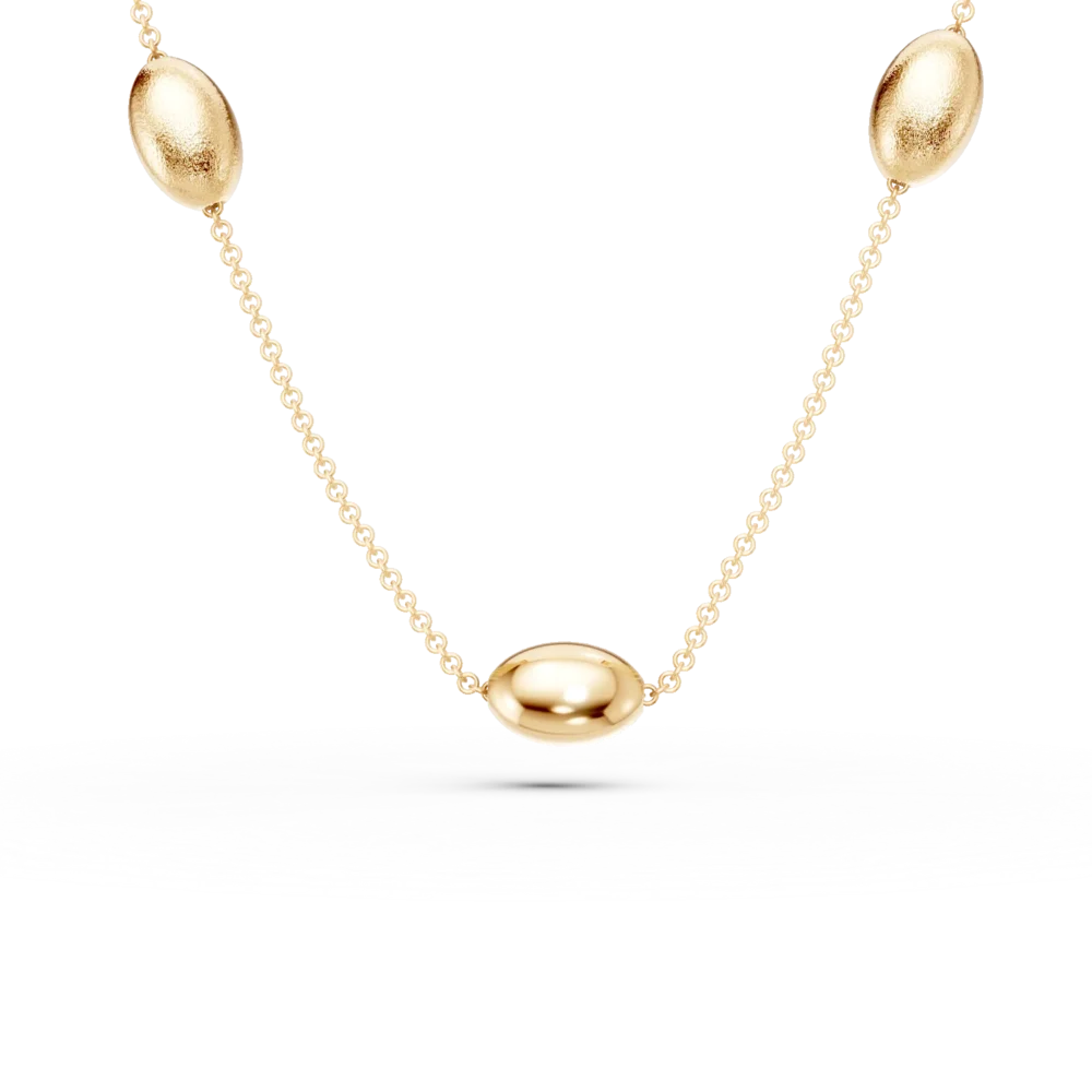 Colier din aur galben cu bilute