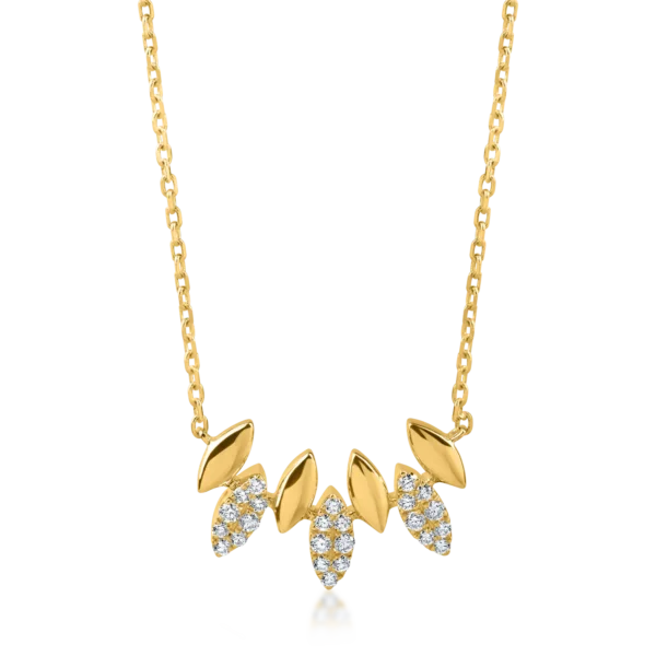 Colier din aur galben cu diamante de 0.1ct