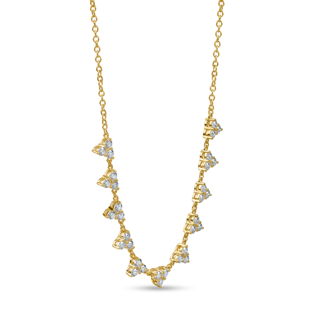 Colier din aur galben cu diamante de 0.9ct - imagine 2