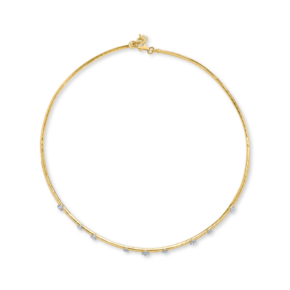 Colier din aur galben cu diamante de 1.03ct - imagine 2